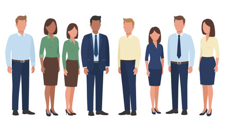 Obraz premium Diverse Professional Team Standing Together Demonstrating Unity And Collaboration In The Workplace Environment