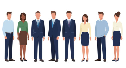 Obraz premium A Diverse Group of Professionals Standing Together Representing Teamwork and Collaboration in Business Environments and Corporate Settings