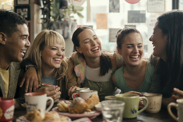 Laughter Shared Over Coffee and Crumbs