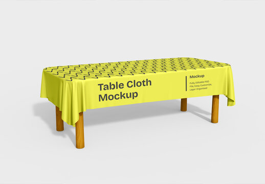 Tablecloth Mockup Product Presentation Display