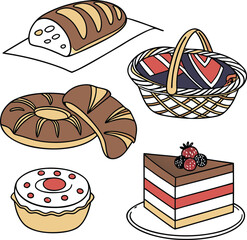 Hand-Drawn Bread Vector Set – Artisan Baked Goods & Bakery Illustration Pack