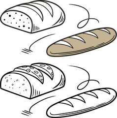 Hand-Drawn Bread Vector Set – Artisan Baked Goods & Bakery Illustration Pack