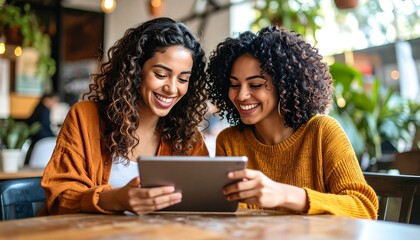 Two women looking at a tablet (1)