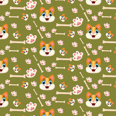 Obraz premium CAT VECTOR PATTERN 