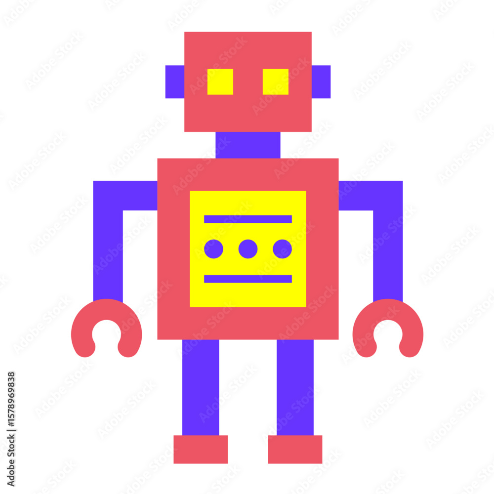 Poster robot vector design icon style
