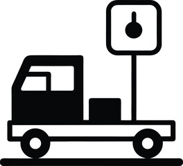 Delivery truck vector icon illustrating various transport and cargo vehicle designs