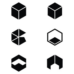 vector set of geometric shapes