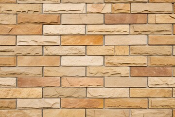 Obraz premium Natural Tan Stone Brick Wall Texture Background