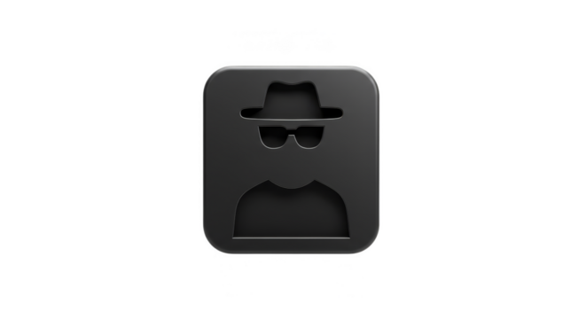 Incognito Silhouette Avatar Icon Anonymity Hacker Dark Web Design 3D