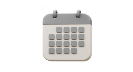 Isolated 3d Calendar Agenda Time Month Date Event Schedule Icon