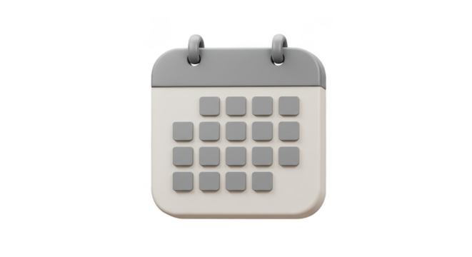 Isolated 3d Calendar Agenda Time Month Date Event Schedule Icon