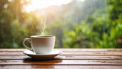 Obraz premium cup of coffee on background 