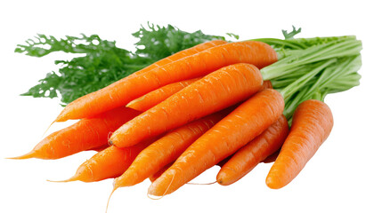 Fresh carrots stacked together, vibrant orange color, healthy vegetable, perfect for salads and cooking.