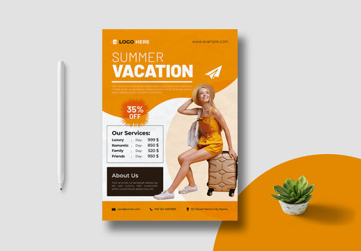 Summer Vacation Flyer Template