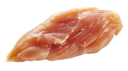 Raw chicken breast fillet on white isolated background.