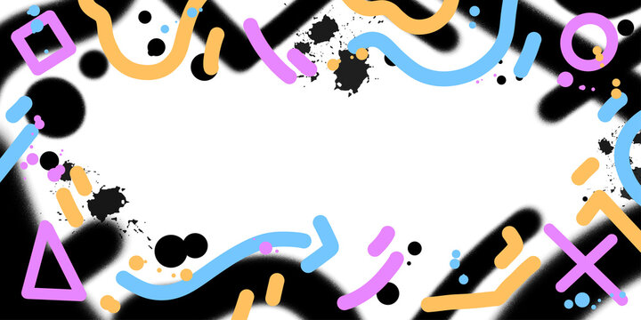 abstract sprayed graffiti frame illustration	