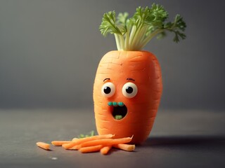 Comic carrot character. Fantastic frontiers 