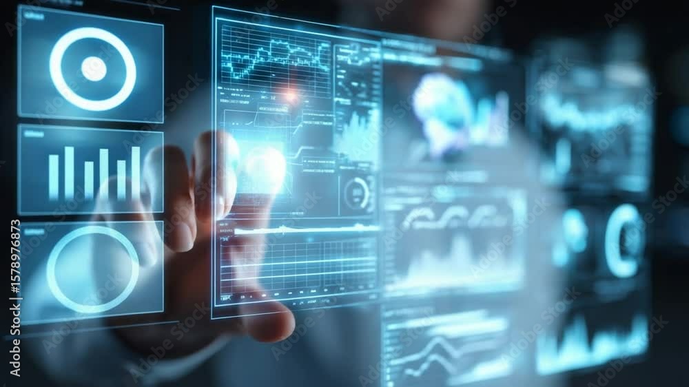 Poster interactive data visualization: a futuristic interface