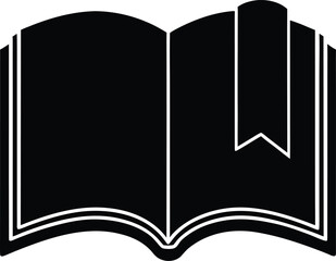 Open book vector illustration symbolizing education and knowledge with blank pages for reading or study