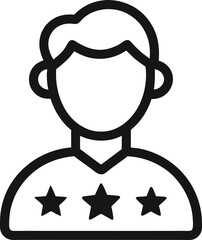 Three-Star Rated Profile Icon Premium User, Top Performer, or Expert