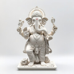Ganesha sculpture standing in a blessing pose