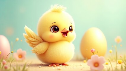 easter chicken and eggs