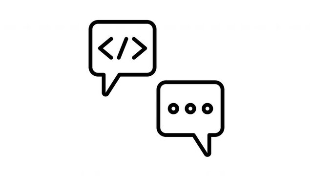 programming chat icon animation