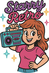 Starry Retro - 70s Style Vintage Design