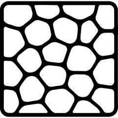 Stone cobble pattern outline icon vector