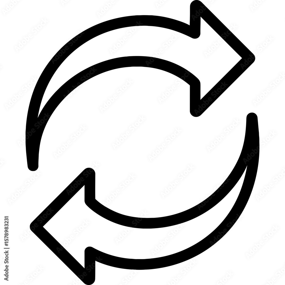 Poster feedback arrows loop outline icon vector