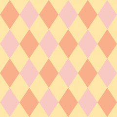 delicate vintage diamond repeat pattern in soft muted pastel tones - seamless geometric vector background for wallpaper and textile design