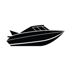 Silhouette of a Sport Boat