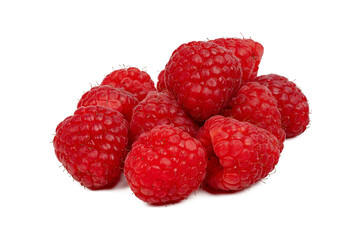 The High-resolution photograph of raspberries taken with split-focus technique.