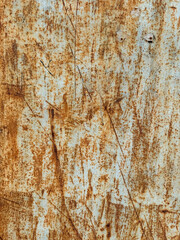 Rusty scratched metal surface close-up texture