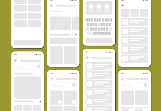 Food Delivery Mobile App UI UX Wireframe Kit