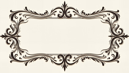 Ornate vintage decorative frame in elegant style

