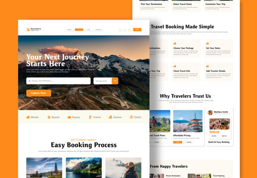 Travel Booking Landing Page Template
