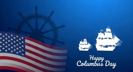 Celebrate National Maritime Day: American Flag, Ships, and Nautical Wheel Graphic