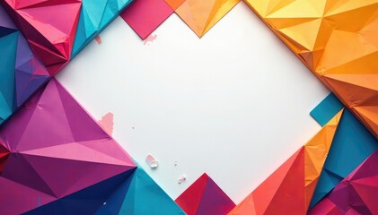 Geometric mosaic, sharp angles and vibrant color blocks , repeating, design, bold