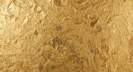Antique gold tone rich and glowing in layered metallic texture
