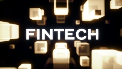 FINTECH Text and Data Flowing Through Digital Pipes - Powered by Adobe