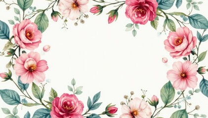 Subtle, watercolor-style floral repeat Blending buds & foliage , art, repeat