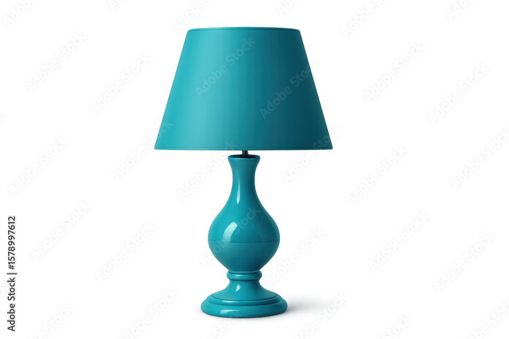Poster stylish turquoise table lamp with a classic design, perfect for adding a touch of color to any room
