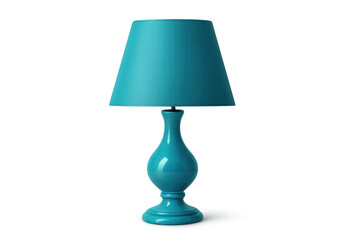Stylish turquoise table lamp with a classic design, perfect for adding a touch of color to any room