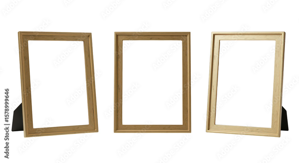 Poster empty frames display: three empty frames displayed, creating a visually engaging composition perfect