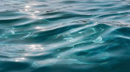 Naklejka premium Tranquil Water Surface with Gentle Ripples and Soft Reflections