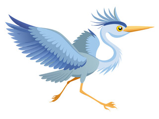 Obraz premium blue heron cartoon