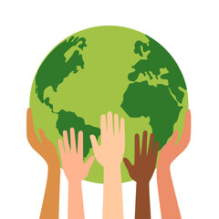 Earth Day. International Mother Earth Day. Environmental problems and environmental protection. Vector illustration. Caring for Nature. Set of vector illustrations