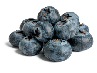 The High-resolution fruit photo of blueberries using stacked focus technique.