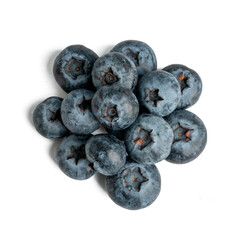 The High-resolution fruit photo of blueberries using stacked focus technique.